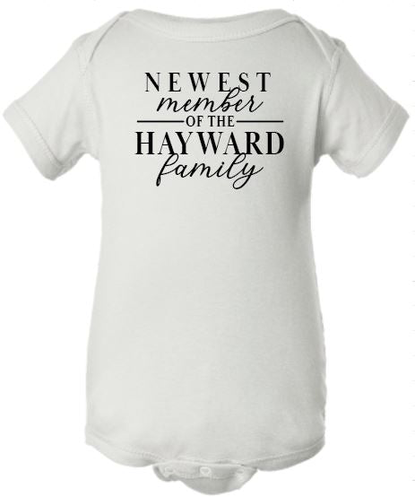 Newest Member Baby Bodysuit