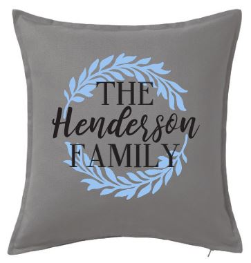 Family Wreath Pillow