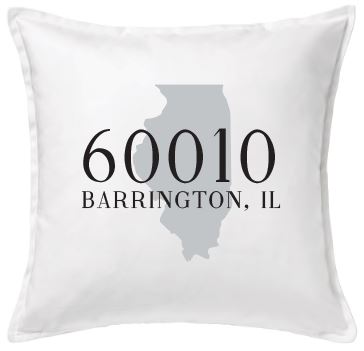 Zip Code and State Pillow