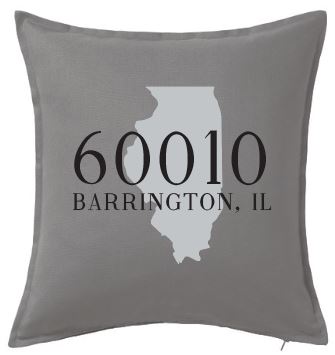 Zip Code and State Pillow