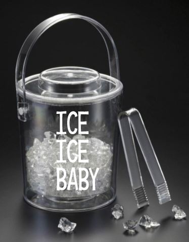 Ice Ice Baby 3 qt. Ice Bucket w/ Tongs