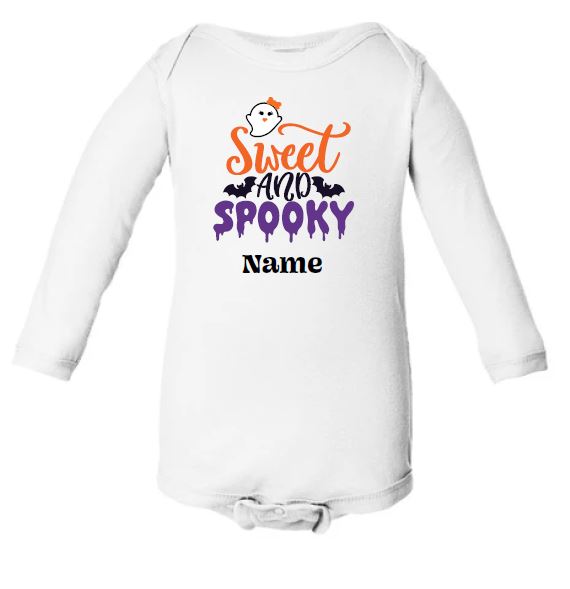 Sweet and Spooky Long Sleeve Baby Bodysuit