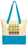 Teacher Pencil Tote Bag